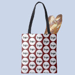 Eenvoudige Logo Pattern Business Bourgogne Tote Bag<br><div class="desc">Eenvoudig logo-patroonontwerp om merkloyaliteit te bevorderen en uw kleine bedrijf te promoten. Vervang de logo door uw eigen kleur en wijzig de achtergrondkleur in het ontwerpgereedschap om aan te passen.</div>