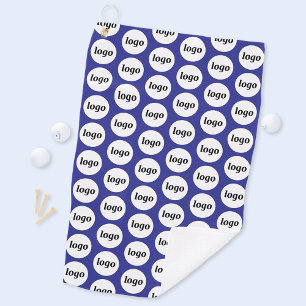 Eenvoudige Logo Pattern Business Promotieblauw Golfhanddoek