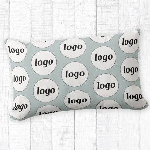 Eenvoudige Logo Pattern Business Promotieblauw Kussen