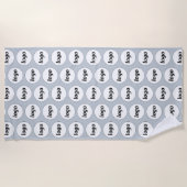 Eenvoudige Logo Pattern Business Promotieblauw Strandlaken (Voorkant)