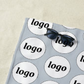 Eenvoudige Logo Pattern Business Promotieblauw Strandlaken (In situ)