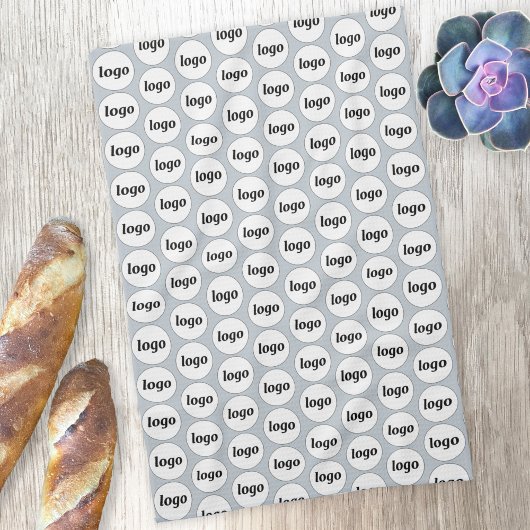 Eenvoudige Logo Pattern Business Promotieblauw Theedoek