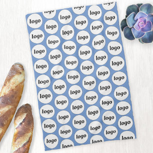 Eenvoudige Logo Pattern Business Promotieblauw Theedoek