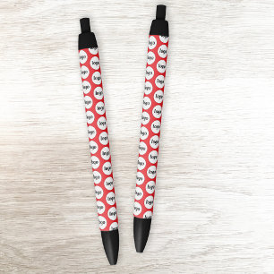Eenvoudige Logo Pattern Business Promotional Red Zwarte Inkt Pen