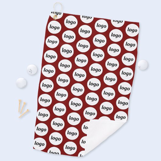Eenvoudige Logo Pattern Business Promotionele Bour Golfhanddoek