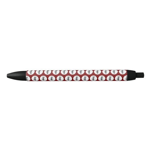 Eenvoudige Logo Pattern Promotional Business Bourg Zwarte Inkt Pen (Voorkant)