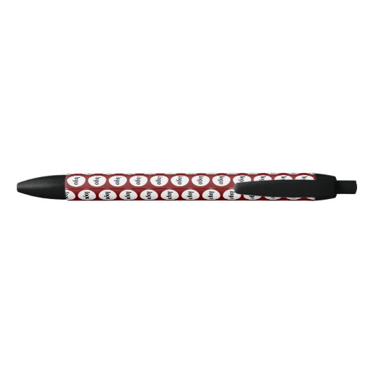 Eenvoudige Logo Pattern Promotional Business Bourg Zwarte Inkt Pen (Achterkant)