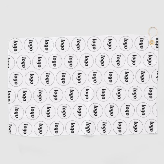 Eenvoudige Logo Pattern Zakelijk Promotioneel Golfhanddoek (Horizontaal)