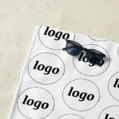 Eenvoudige Logo Pattern Zakelijk Promotioneel Strandlaken (In situ)