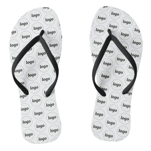 Eenvoudige Logo Pattern Zakelijk Promotioneel Teenslippers (Voetbed)