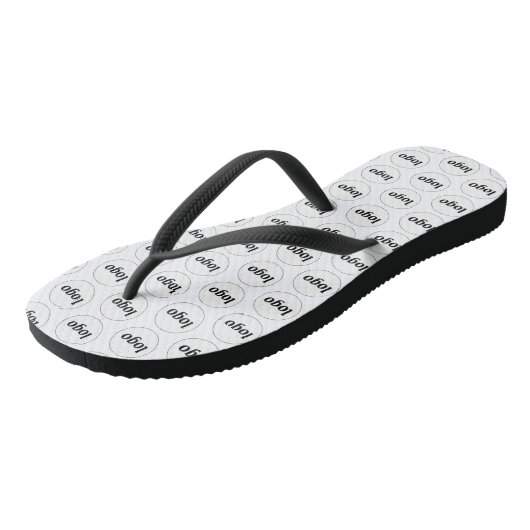 Eenvoudige Logo Pattern Zakelijk Promotioneel Teenslippers (Schuin)
