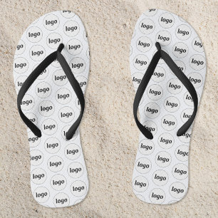 Eenvoudige Logo Pattern Zakelijk Promotioneel Teenslippers