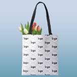 Eenvoudige Logo Pattern Zakelijk Promotioneel Tote Bag<br><div class="desc">Eenvoudig logo-patroonontwerp om merkloyaliteit te bevorderen en uw kleine bedrijf te promoten. Vervang de logo door uw eigen kleur en wijzig de achtergrondkleur in het ontwerpgereedschap om aan te passen.</div>