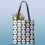Eenvoudige Logo Pattern Zakelijk Promotioneel Tote Bag<br><div class="desc">Eenvoudig logo-patroonontwerp om merkloyaliteit te bevorderen en uw kleine bedrijf te promoten. Vervang de logo door uw eigen kleur en wijzig de achtergrondkleur in het ontwerpgereedschap om aan te passen.</div>
