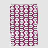 Eenvoudige Logo Pattern Zakelijke Promotie Magenta Golfhanddoek (Voorkant)