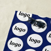 Eenvoudige Logo Pattern Zakelijke Promotie Navy Bl Strandlaken (In situ)