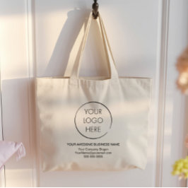 Eenvoudige logo promotiezak, bedrijf of winkel, grote tote bag