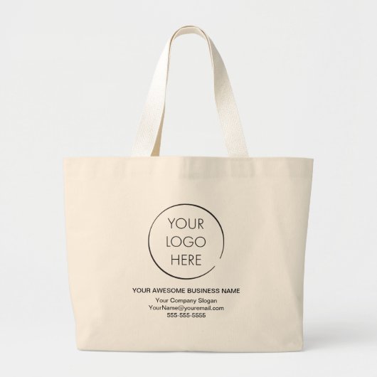 Eenvoudige Logo promotionele tas, business of wink Grote Tote Bag (Voorkant)