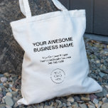 Eenvoudige Logo promotionele tas, business of wink Tote Bag<br><div class="desc">Voeg uw logo en tekst aan creëer een koele douane-canvas tas voor uw zaken,  winkel,  of gebeurtenis toe. Deze zakken zijn geweldig voor marketing en promotie.</div>