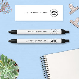 Eenvoudige logo promotionele zakelijke merch zwarte inkt pen
