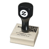 Eenvoudige Logo QR Code Bedrijfs Retouradres Rubberstempel (Stempel)