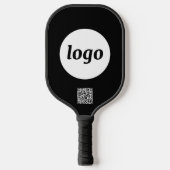 Eenvoudige Logo QR-code Business Black Pickleball Paddle (Voorkant)