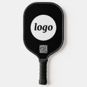 Eenvoudige Logo QR-code Business Black Pickleball Paddle (Achterkant)