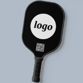 Eenvoudige Logo QR-code Business Black Pickleball Paddle