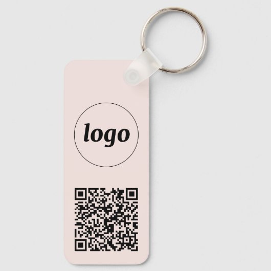 Eenvoudige Logo QR Code Business Sleutelhanger (Achterkant)
