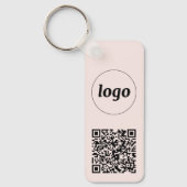 Eenvoudige Logo QR Code Business Sleutelhanger (Voorkant)