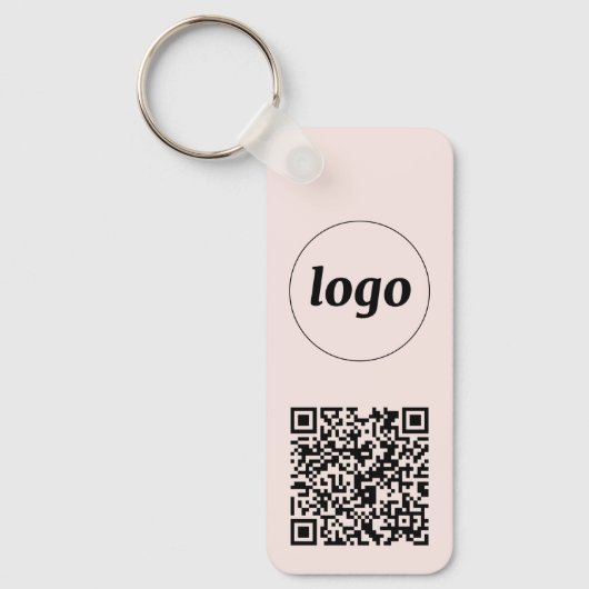 Eenvoudige Logo QR Code Business Sleutelhanger (Voorkant)