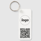 Eenvoudige Logo QR Code Business Sleutelhanger (Voorkant)