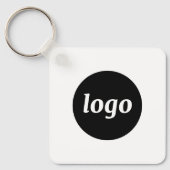 Eenvoudige Logo QR Code Business Sleutelhanger (Voorkant)