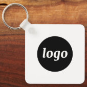 Eenvoudige Logo QR Code Business Sleutelhanger (Voorkant)