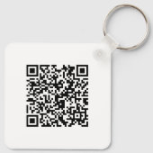 Eenvoudige Logo QR Code Business Sleutelhanger (Achterkant)