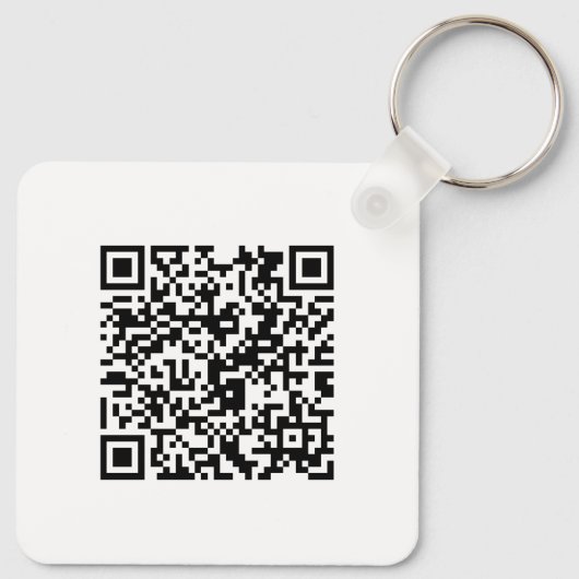 Eenvoudige Logo QR Code Business Sleutelhanger (Achterkant)