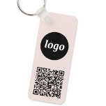 Eenvoudige Logo QR Code Business Sleutelhanger<br><div class="desc">Voeg uw eigen logo en QR code aan dit opvallende minimalistische professionele ontwerp toe. Ideaal voor het merken van werknemers of als promotiemiddel voor uw werknemers,  klanten en klanten.</div>