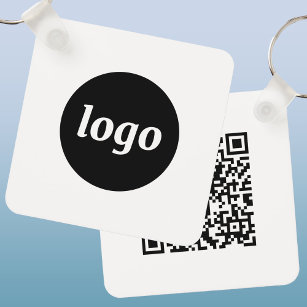 Eenvoudige Logo QR Code Business Sleutelhanger