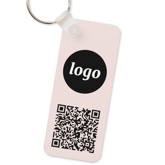 Eenvoudige Logo QR Code Business Sleutelhanger
