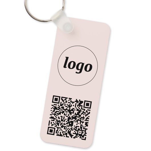 Eenvoudige Logo QR Code Business Sleutelhanger