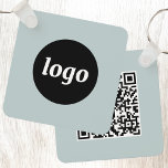 Eenvoudige Logo QR Code Business Sleutelhanger<br><div class="desc">Voeg je eigen logo en QR code toe aan dit opvallende minimalistische professionele ontwerp. Wijzig de achtergrondkleur in het ontwerpgereedschap of stuur een e-mail naar squirrell@rocketmail.com voor hulp bij kleurwijzigingen. Geweldig voor het branding van medewerkers, of als promotieproduct voor uw medewerkers, klanten en klanten. Ideaal voor een show of bedrijfsevenement....</div>