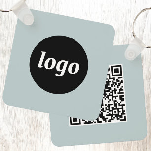 Eenvoudige Logo QR Code Business Sleutelhanger
