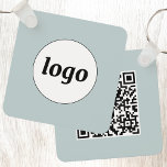 Eenvoudige Logo QR Code Business Sleutelhanger<br><div class="desc">Voeg je eigen logo en QR code toe aan dit opvallende minimalistische professionele ontwerp. Wijzig de achtergrondkleur in het ontwerpgereedschap of stuur een e-mail naar squirrell@rocketmail.com voor hulp bij kleurwijzigingen. Geweldig voor het branding van medewerkers, of als promotieproduct voor uw medewerkers, klanten en klanten. Ideaal voor een show of bedrijfsevenement....</div>