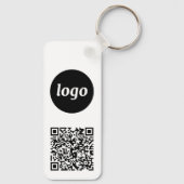 Eenvoudige Logo QR Code Business Sleutelhanger (Achterkant)