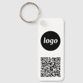 Eenvoudige Logo QR Code Business Sleutelhanger (Voorkant)