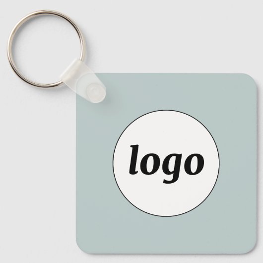 Eenvoudige Logo QR Code Business Sleutelhanger (Voorkant)