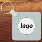 Eenvoudige Logo QR Code Business Sleutelhanger (Voorkant)
