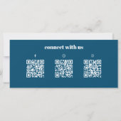 Eenvoudige Logo QR Code Cadeaubon Blauw (Achterkant)