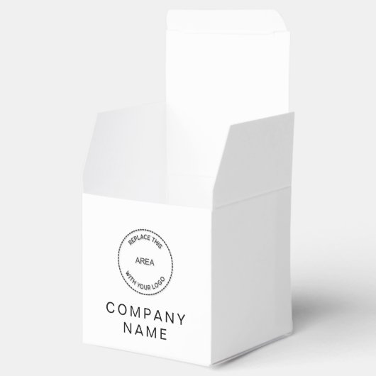 Eenvoudige Logo QR-code Elk kleurbedrijf Bedankdoosjes (Geopend)