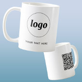 Eenvoudige Logo QR Code en Tekst Zakelijke Promoti Koffiemok
